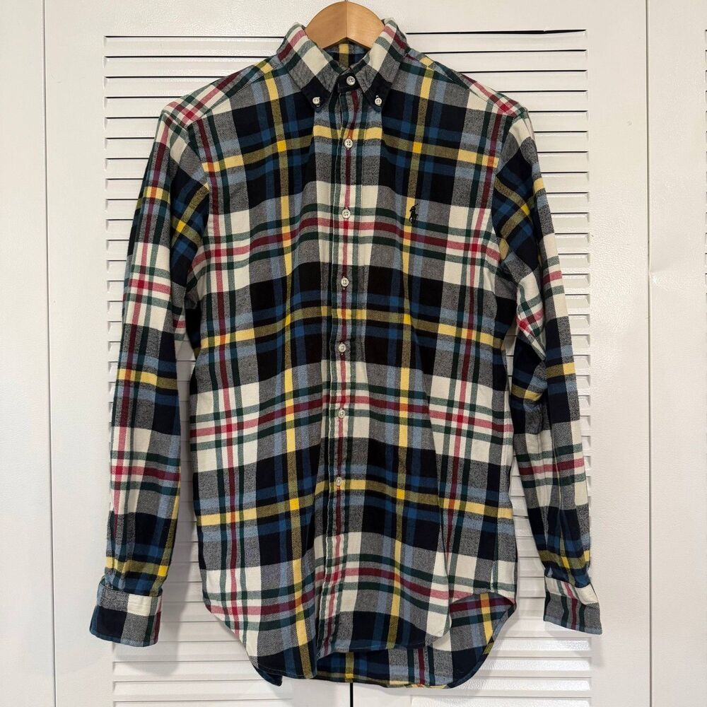 Polo Ralph Lauren Women S Classic Fit Multicolor Plaid Button Down Shirt Pony
